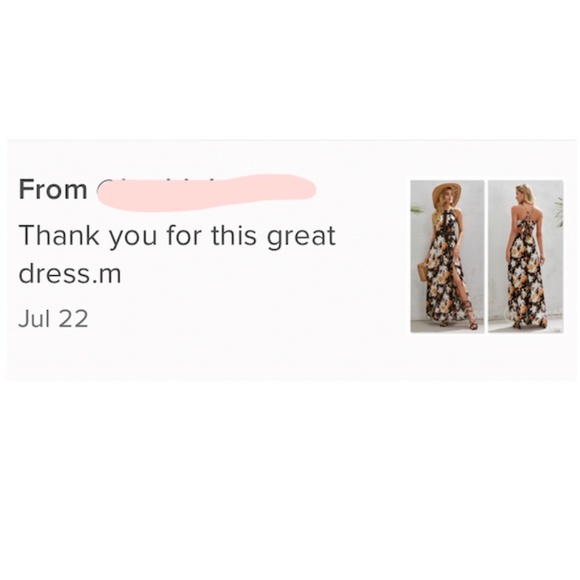 Maxi Floral Dress Black Halter Neck Open Back - Picture 7 of 8